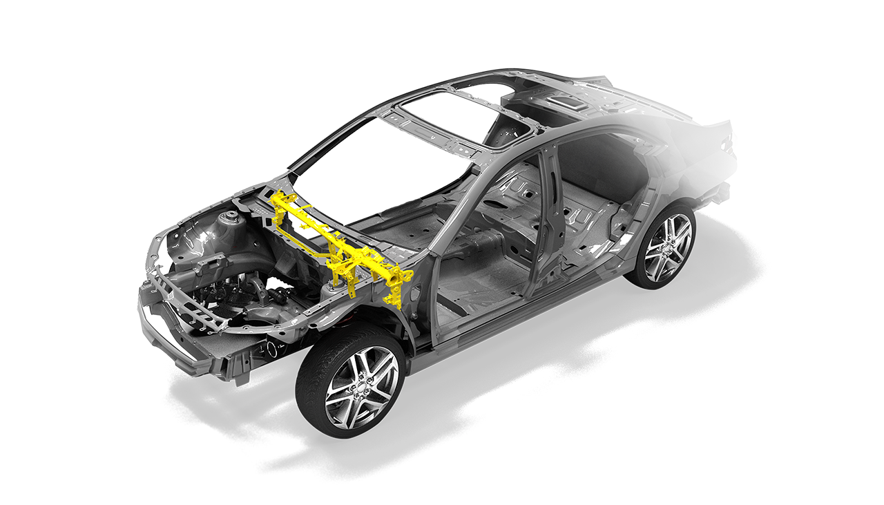 Cowl Cross Bar — vista do componente no veículo
